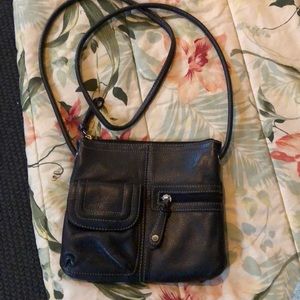 Tignanello Black Leather Shoulder Bag